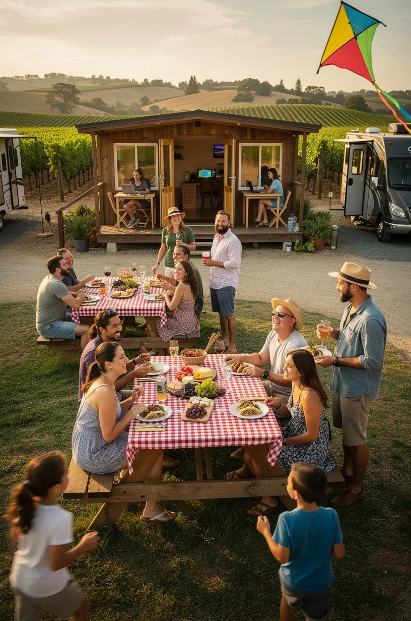 Удобная душевая кабина на территории микро-курорта с чистыми и современными интерьерами.